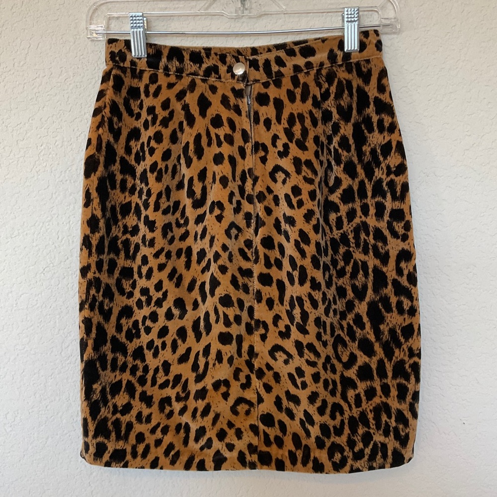 Tripp NYC RARE Vintage 80’s Punk Leopard Print Faux Fur Mini Skirt Small Altered - Picture 7 of 16